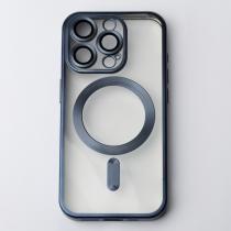 Силіконовий чохол MagSafe SHINING MATTE для телефону iPhone 12 Pro Max blue titanium