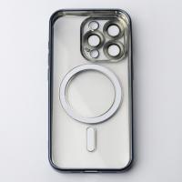 Силиконовый чехол MagSafe SHINING MATTE для iPhone 12 Pro Max blue titanium