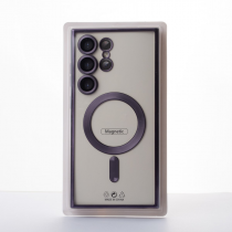 Силиконовый чехол MagSafe SHINING MATTE для Samsung S23 Ultra pink