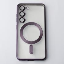Силиконовый чехол MagSafe SHINING MATTE для Samsung S23 Plus deep purple