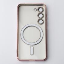 Силиконовый чехол MagSafe SHINING MATTE для Samsung S23 Plus pink