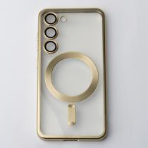 Силіконовий чохол MagSafe SHINING MATTE для телефону Samsung S23 FE gold