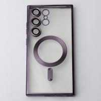 Силіконовий чохол MagSafe SHINING MATTE для телефону Samsung S23 Ultra deep purple