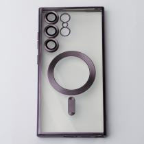 Силиконовый чехол MagSafe SHINING MATTE для Samsung S23 Ultra deep purple