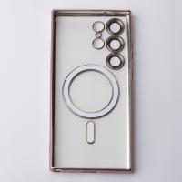 Силіконовий чохол MagSafe SHINING MATTE для телефону Samsung S23 Ultra pink