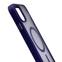 Силиконовый чехол MATTE с поддержкой MagSafe для iPhone 11 dark purple