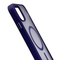 Силіконовий чохол MATTE з підтримкою MagSafe для телефону iPhone 11 dark purple