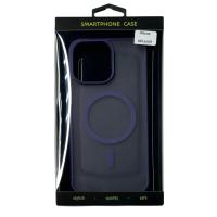 Силиконовый чехол MATTE с поддержкой MagSafe для iPhone 15 Pro dark purple