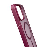 Силиконовый чехол MATTE с поддержкой MagSafe для iPhone 14 Pro burgundy