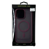 Силиконовый чехол MATTE с поддержкой MagSafe для iPhone 15 Pro burgundy