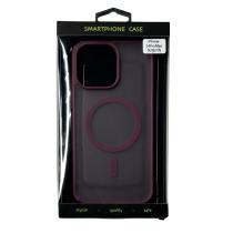 Силіконовий чохол MATTE з підтримкою MagSafe для телефону iPhone 14 Pro Max burgundy