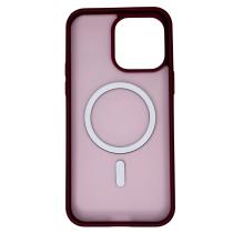 Силіконовий чохол MATTE з підтримкою MagSafe для телефону iPhone 14 Pro Max burgundy