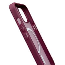 Силиконовый чехол MATTE с поддержкой MagSafe для iPhone 14 burgundy