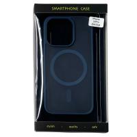 Силиконовый чехол MATTE с поддержкой MagSafe для iPhone 14 Pro dark blue