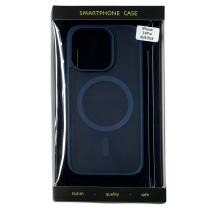 Силіконовий чохол MATTE з підтримкою MagSafe для телефону iPhone 14 Pro dark blue