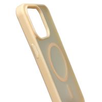 Силиконовый чехол MATTE с поддержкой MagSafe для iPhone 14 Pro cream