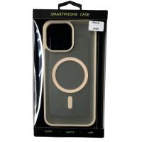 Силіконовий чохол MATTE з підтримкою MagSafe для телефону iPhone 15 Pro cream