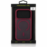 Силиконовый чехол MATTE с поддержкой MagSafe для iPhone 18 Pro burgundy