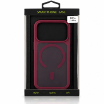 Силиконовый чехол MATTE с поддержкой MagSafe для iPhone 18 Pro burgundy