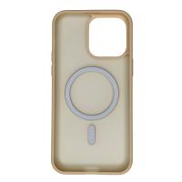 Силіконовий чохол MATTE з підтримкою MagSafe для телефону iPhone 15 Pro Max cream