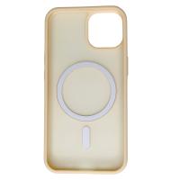 Силіконовий чохол MATTE з підтримкою MagSafe для телефону iPhone 14 cream