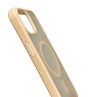 Силіконовий чохол MATTE з підтримкою MagSafe для телефону iPhone 14 cream