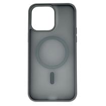 Силіконовий чохол MATTE з підтримкою MagSafe для телефону iPhone 14 Pro Max titanium black
