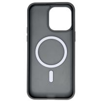 Силіконовий чохол MATTE з підтримкою MagSafe для телефону iPhone 14 Pro Max titanium black