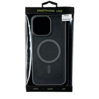 Силиконовый чехол MATTE с поддержкой MagSafe для iPhone 15 Pro Max titanium black