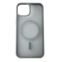 Силиконовый чехол MATTE с поддержкой MagSafe для iPhone 14 titanium black