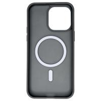 Силиконовый чехол MATTE с поддержкой MagSafe для iPhone 14 Pro titanium black