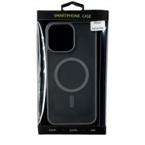 Силиконовый чехол MATTE с поддержкой MagSafe для iPhone 15 Pro titanium black