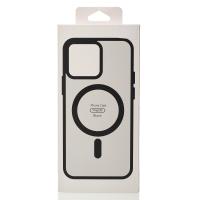 Силиконовый чехол MATTE с поддержкой MagSafe для iPhone 15 Pro Max classic black