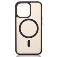 Силиконовый чехол MATTE с поддержкой MagSafe для iPhone 15 Pro Max classic black
