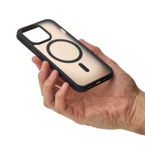 Силіконовий чохол MATTE з підтримкою MagSafe для телефону iPhone 15 Pro Max classic black