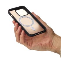 Силіконовий чохол MATTE з підтримкою MagSafe для телефону iPhone 15 Pro Max classic black
