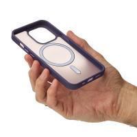 Силиконовый чехол MATTE с поддержкой MagSafe для iPhone 11 dark purple