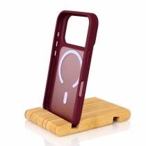 Силиконовый чехол MATTE с поддержкой MagSafe для iPhone 18 Pro burgundy
