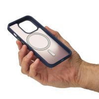 Силиконовый чехол MATTE с поддержкой MagSafe для iPhone 14 Pro dark blue