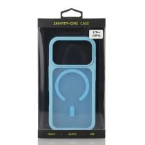 Силиконовый чехол MATTE с поддержкой MagSafe для iPhone 18 Pro light blue