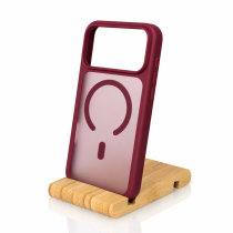 Силиконовый чехол MATTE с поддержкой MagSafe для iPhone 18 Pro Max burgundy