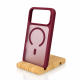 Силиконовый чехол MATTE с поддержкой MagSafe для iPhone 18 Pro Max burgundy