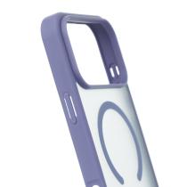 Силіконовий чохол MATTE з підтримкою MagSafe для телефону iPhone 17 Pro lavander gray