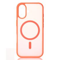 Силіконовий чохол MATTE з підтримкою MagSafe для телефону iPhone 17 orange