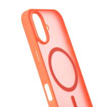 Силіконовий чохол MATTE з підтримкою MagSafe для телефону iPhone 17 orange