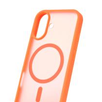 Силіконовий чохол MATTE з підтримкою MagSafe для телефону iPhone 17 orange