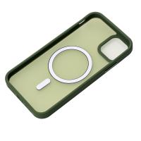 Силиконовый чехол MATTE с поддержкой MagSafe для iPhone 14 sage green