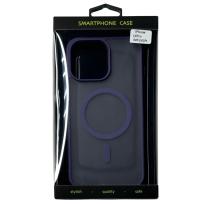 Силіконовий чохол MATTE з підтримкою MagSafe для телефону iPhone 14 Pro dark purple