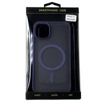 Силіконовий чохол MATTE з підтримкою MagSafe для телефону iPhone 11 dark purple