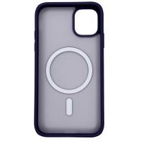 Силиконовый чехол MATTE с поддержкой MagSafe для iPhone 11 dark purple